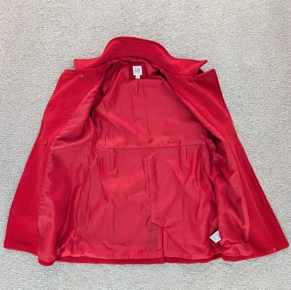 GUC GAP Kids Red Pea Coat - Picture 6 of 7